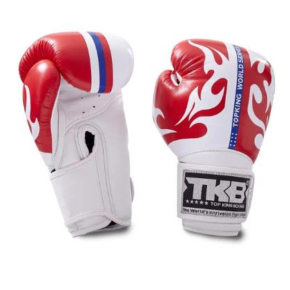 Top King Boxing Gloves World Series4, White-Red