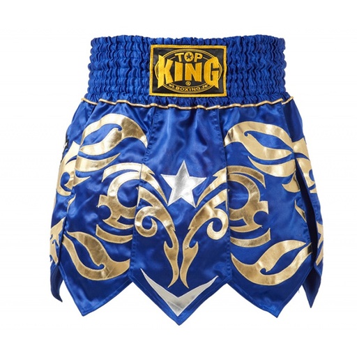 Top King Muay Thai Shorts TKTBS-077, Blau