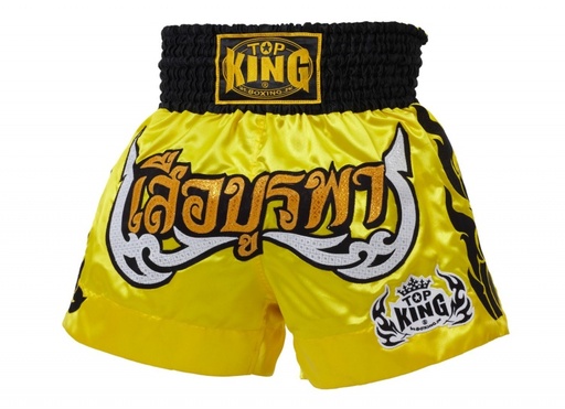 Top King Muay Thai Shorts TKTBS-086, Gelb