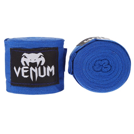 [EU-VENUM-0430-B-250] Venum Boxbandagen 2,5m Halbelastisch, Blau