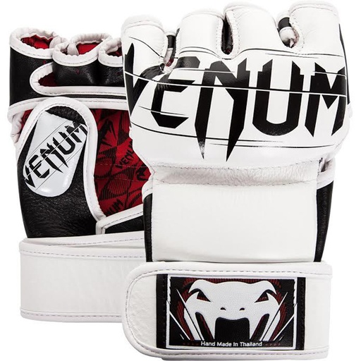 Venum MMA Gloves Undisputed 2.0 Leather, White-Black