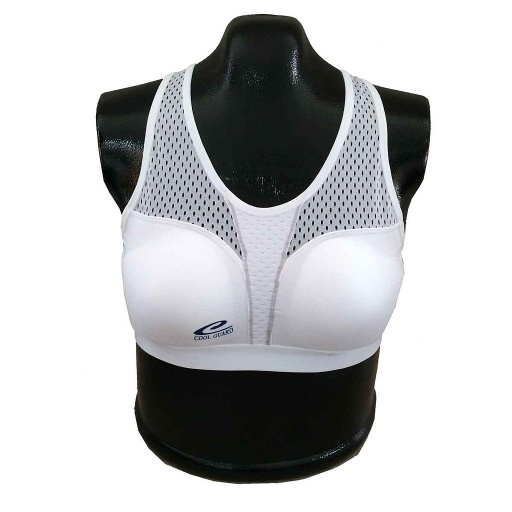 Top for Ladies Chest Protector Cool Guard, White