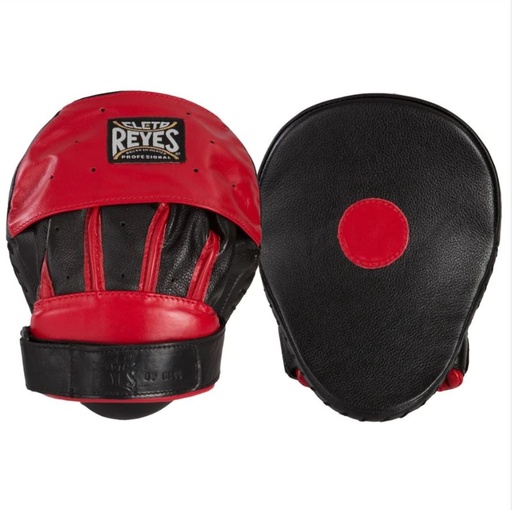 [CN760-S-R] Cleto Reyes Punch Mitts with Velcro, Black-Red