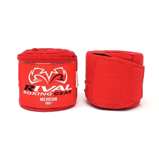 [RHWM-Red-150-R-3-5] Rival Boxbandagen Mexican 3,5m, Rot