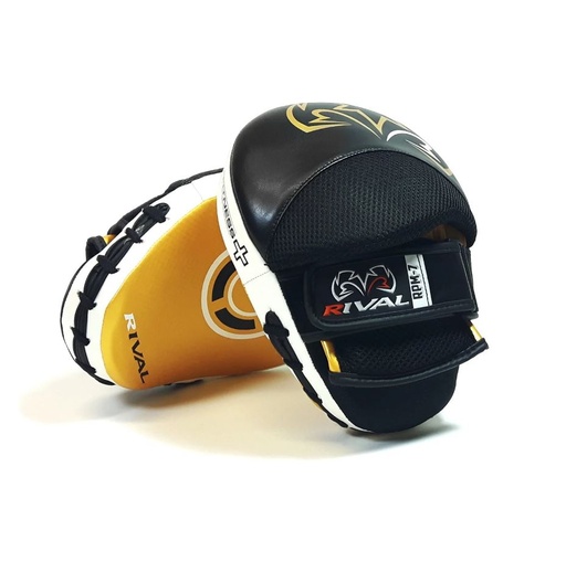 [RPM7-Black/Gold-S-GO] Rival Punch Mitts RPM7 Fitness Plus, Black-Gold