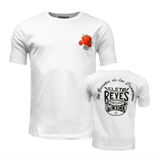 Cleto Reyes T-Shirt Logo, Weiß