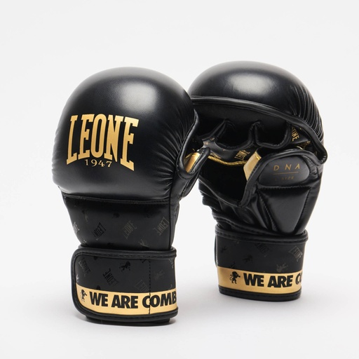 Leone MMA Gloves Sparring DNA, Black-Gold