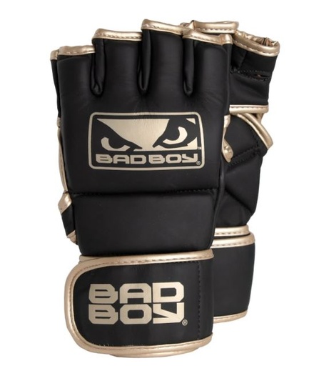 Bad Boy MMA Gloves with Thumb, Black-Gold