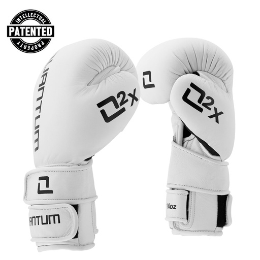 Quantum Boxing Gloves Q2X Leather, White