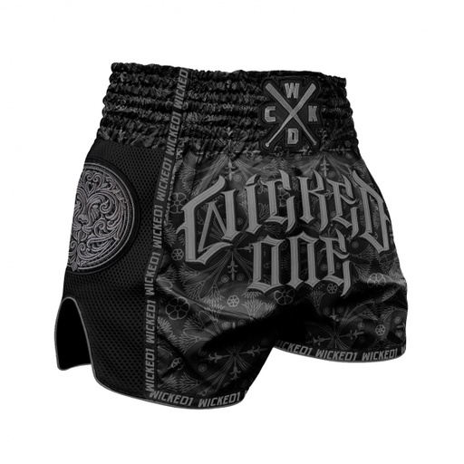 Wicked One Muay Thai Shorts Kingdom, Black