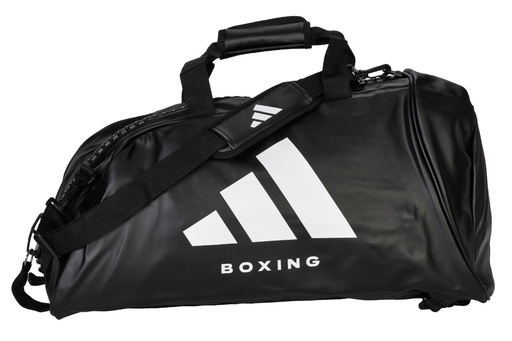 [ADIACC051B-S-W-M] adidas BOXING Gym Bag 2in1 M PU, Black-White