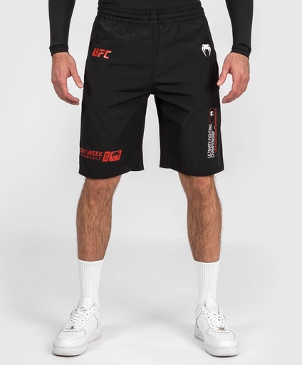 Venum Training Shorts UFC Adrenaline Fight Week Performance, Schwarz-Rot