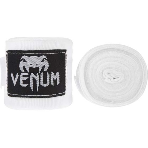 [EU-VENUM-0429-White-400] Venum Boxbandagen 4m Halbelastisch, Weiß