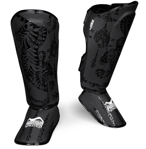 Phantom Shin Guards Muay Thai, Black