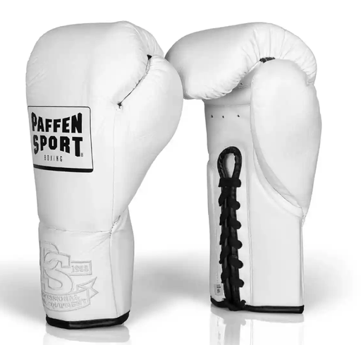 Paffen Sport Boxhandschuhe Pro Classic Fight mit Schnürung, Weiß