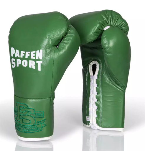 Paffen Sport Boxhandschuhe Pro Classic Fight mit Schnürung, Grün