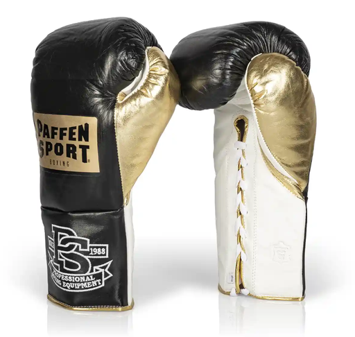 Paffen Sport Boxing Gloves Pro Mexican TF Fight, Black-Gold