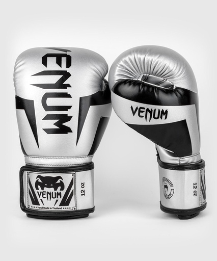 Venum Boxhandschuhe Elite, Silber-Schwarz