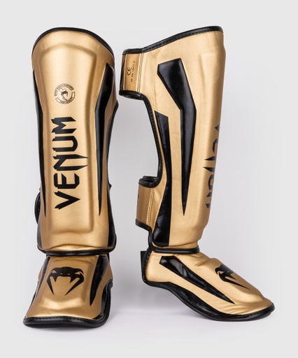 Venum Schienbeinschoner Elite, Gold-Schwarz