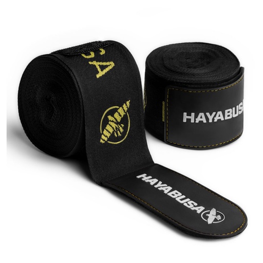 [PJHW-BKGD-S-GO-4-5] Hayabusa Hand Wraps Deluxe 4.5m, Black-Gold