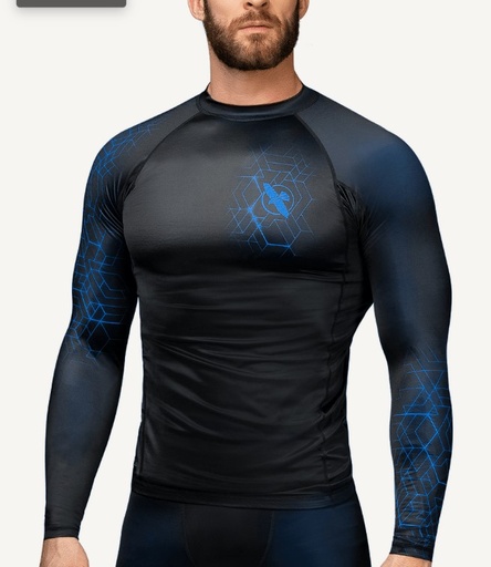 Hayabusa Rash Guard Geo, Black-Blue