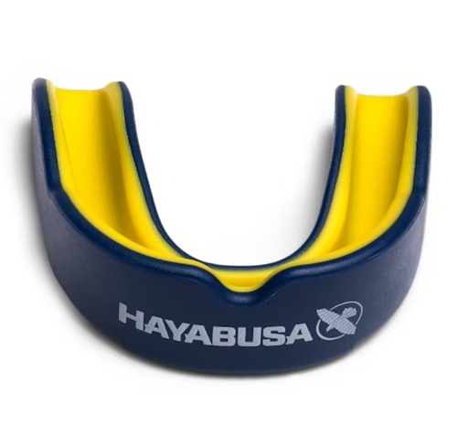 [HMG-BLYL-ADT-B-GE] Hayabusa Mundschutz Combat, Marineblau-Gelb