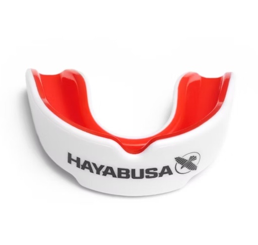 [HMG-WHRD-YTH-W-R] Hayabusa Mundschutz Combat Youth, Weiß-Rot