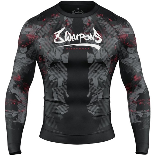 8Weapons Rash Guard Hit 2.0, Black-Red