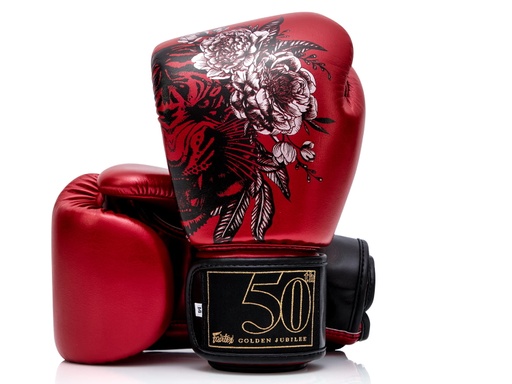 Fairtex Boxhandschuhe Golden Jubilee, Rot