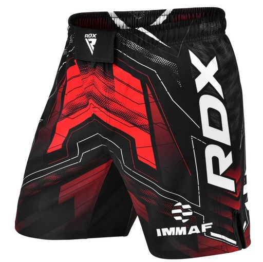 RDX Fight Shorts IMMAF, Black-Red