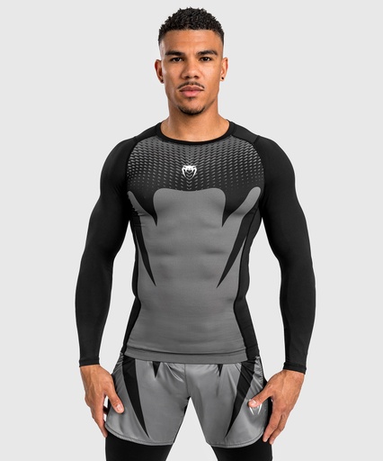 Venum Rash Guard Attack, Schwarz-Grau