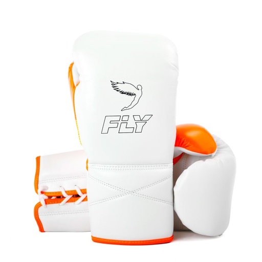 Fly Boxhandschuhe Superlace X, Weiß-Orange