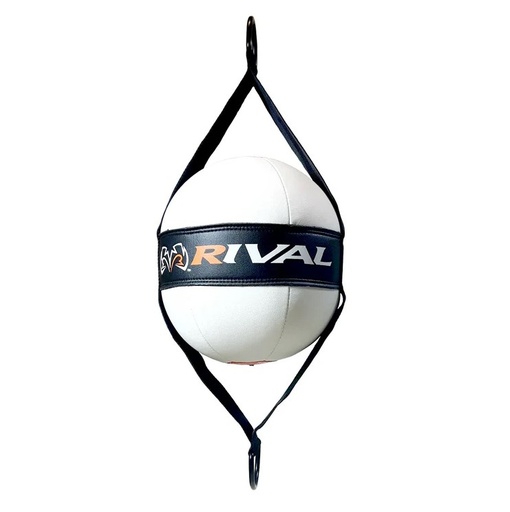 [RDBL3-W-S] Rival Double End Bag - 8&quot;, White-Black