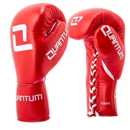 Quantum Boxhandschuhe Q7 Pro Fight mit Schnürung, Rot