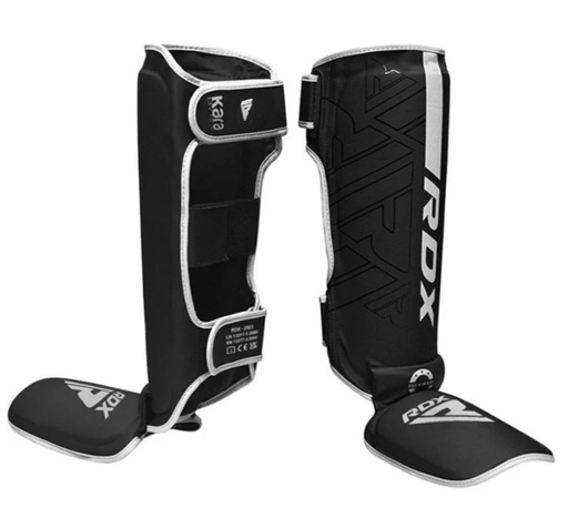 RDX Shin Guards F6 Kara, Black-White