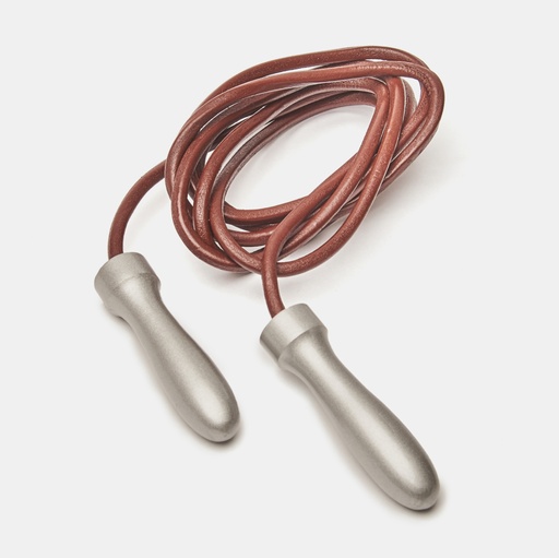 [AT825-SI-B] Leone Jump Rope Leather, Silver-Brown