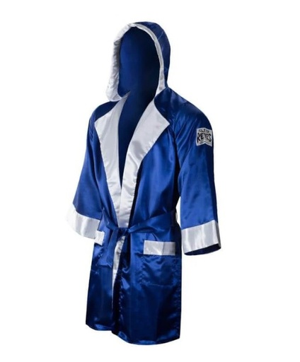 Cleto Reyes Boxing Robe with Hood, Blue-White