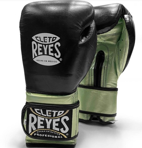 Cleto Reyes Boxing Gloves Training Velcro, Black-Green