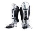 Twins Shin Guard SGL10 TW4, Leather, Black-Silver