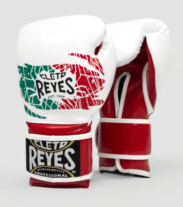 Cleto Reyes Boxing Gloves Training Velcro Mexican, White-Red