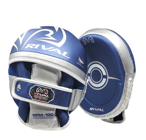 [RPM100-B-SI] Rival Punch Mitts RPM100 Professional, Blue-Silver