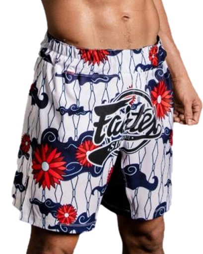 Fairtex Fight Shorts Deep Passion AB18, White