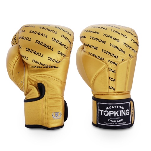 Top King Boxing Gloves Full Impact, Gold