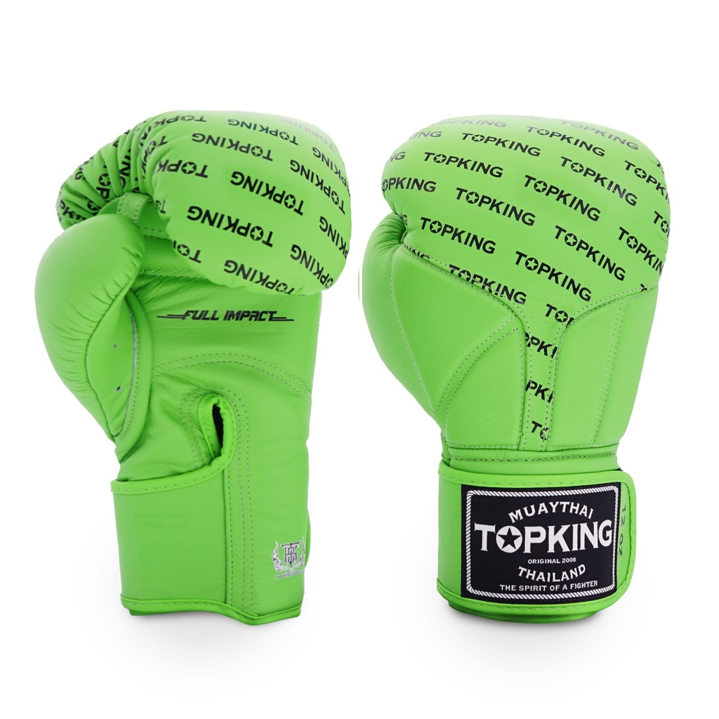 Top King Boxing Gloves Full Impact, Green