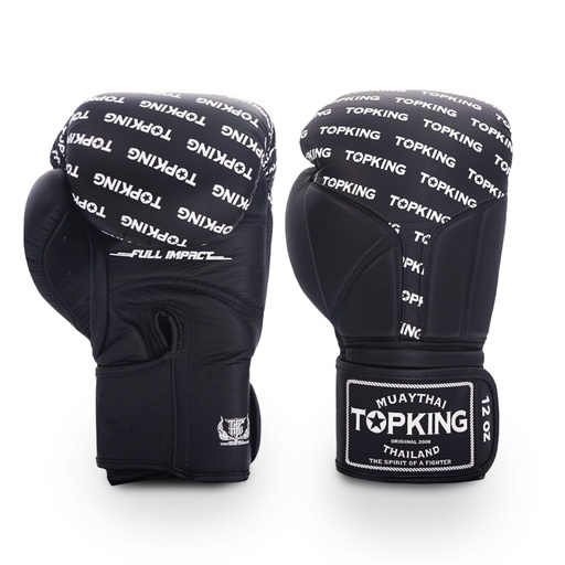 Top King Boxing Gloves Full Impact, Black