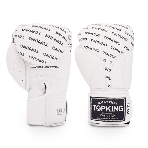 Top King Boxing Gloves Full Impact, White