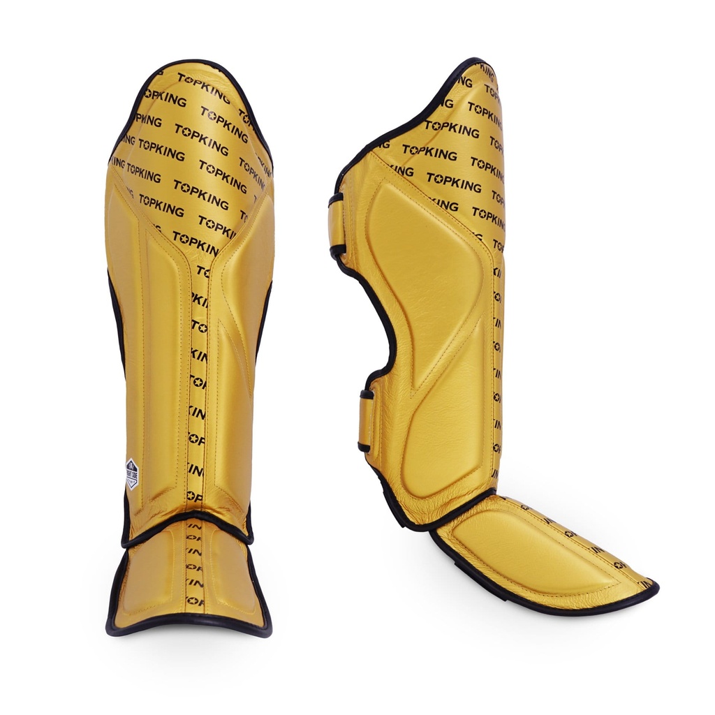 Top King Shin Guards Full Impact, Gold