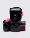 Fly Boxing Gloves Superlace X, Black-Pink