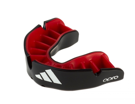 [ADIBP32-S-R] adidas Mundschutz OPRO Silber Senior, Schwarz-Rot