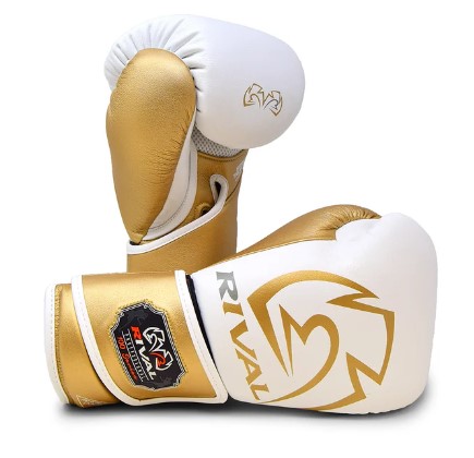 Rival Heavy Bag Gloves RB10 Professional, White-Gold